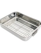 Kitchen Craft Тава от неръждаема стомана с подвижна скара 38 x 275 см - от Kitchen
