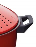 Kitchen Craft Тенджера от въглеродна стомана за варене на паста 4л червена - от Kit