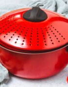 Kitchen Craft Тенджера от въглеродна стомана за варене на паста 4л червена - от Kit