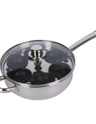 Kitchen Craft Тиган за поширани яйца неръждаема стомана с капак 26 см - Kitchen C