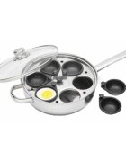 Kitchen Craft Тиган за поширани яйца неръждаема стомана с капак 26 см - Kitchen C