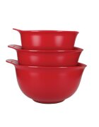 KitchenAid Комплект от 3 купи за смесване пластмасови Empire Red - марка Kitche