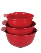 KitchenAid Комплект от 3 купи за смесване пластмасови Empire Red - марка Kitche