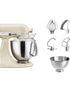 KitchenAid Стационарен миксер "Artisan" с купа 48 л модел 175 "Almond Cream"