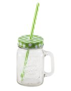 KitchenShop Буркан със сламка 450 мл