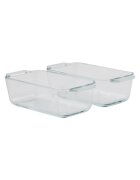 KitchenShop Комплект от 2 съда за затопляне на храна изработени от стъкло 13 л