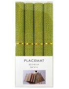 KitchenShop Комплект от 4 подложки за маса 45 х 30 см зелени