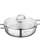 Korkmaz Тиган неръждаема стомана с капак 26см / 3.6L "Perla" - Кorkmaz