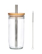 La Cafetiere Чаша за bubble tea с капак и сламка направена от стъкло 650 ml – La