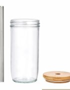 La Cafetiere Чаша за bubble tea с капак и сламка направена от стъкло 650 ml – La