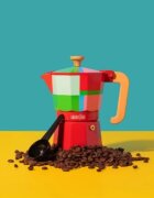 La Cafetiere Еспресо машина алуминий 290 мл "Venice Utopian Lines" червена - La
