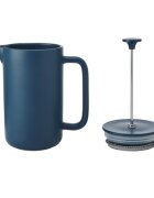 La Cafetiere Френска преса Cafetière керамика 1 л "Арецо" тъмносиня – La Cafeti