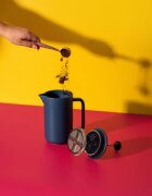 La Cafetiere Френска преса Cafetière керамика 1 л "Арецо" тъмносиня – La Cafeti