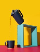 La Cafetiere Френска преса Cafetière керамика 1 л "Арецо" тъмносиня – La Cafeti