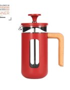 La Cafetiere Кафемашина изработена от боросиликатно стъкло 350 мл "Пиза" червен