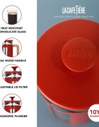 La Cafetiere Кафемашина изработена от боросиликатно стъкло 350 мл "Пиза" червен