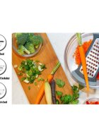 Microplane Изключително едро ренде за карфиол сиво -