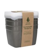 Natural Element Комплект от 3 контейнера за съхранение биопластмаса 1200 мл - Natura