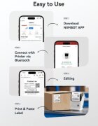 Niimbot Преносим термопринтер за етикети модел B1 Grey -