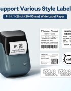 Niimbot Преносим термопринтер за етикети модел B1 Lake Blue -