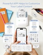 Niimbot Преносим термопринтер за етикети модел B1 PRO Light Blue -