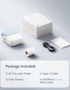 Niimbot Преносим термопринтер за етикети модел B1 PRO Light Blue -