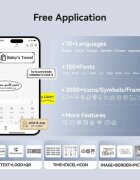 Niimbot Преносим термопринтер за етикети модел D11_H черен -