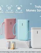 Niimbot Термопринтер за етикети преносим ​​модел D11 розов -