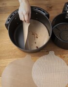 NOSTIK Комплект от 2 кръгли незалепващи защитни листа за AirFryer фибростъкл