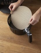 NOSTIK Комплект от 2 кръгли незалепващи защитни листа за AirFryer фибростъкл
