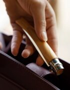 Opinel Джобно ножче N°10 с кания неръждаема стомана 10 см "Effilé" Olive