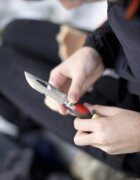 Opinel N°08 джобен нож със свирка неръждаема стомана 85 см "Outdoor" Red