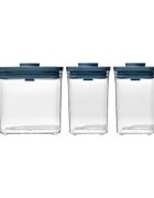 OXO Комплект контейнери за храна POP от 3 части пластмасови "Storm Blue"