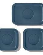 OXO Комплект контейнери за храна POP от 3 части пластмасови "Storm Blue"