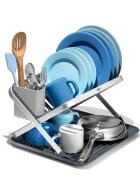 OXO Сгъваема стойка за сушене на ястие 417 x 371 x 51 см алуминий - O