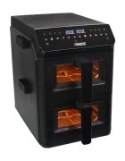 Princess Двоен фритюрник с горещ въздух 5.6+5.6 л 3000 W черен -