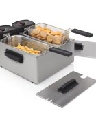Princess Фритюрник с 2 отделения 6 л 2x1800 W сребрист -