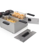 Princess Фритюрник с 2 отделения 6 л 2x1800 W сребрист -