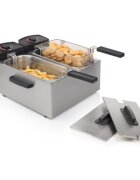 Princess Фритюрник с 2 отделения 6 л 2x1800 W сребрист -