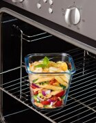 pyrex Дълбок квадратен контейнер за храна с херметически затворен капак т