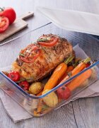 pyrex Комплект от 2 правоъгълни контейнера за храна с капаци изработени от