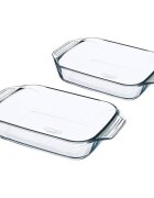 pyrex Комплект от 2 правоъгълни термоустойчиви стъклени съда 3 л/4 л - PYRE