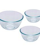 pyrex Комплект от 3 купички изработени от термоустойчиво стъкло -