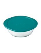 pyrex Кръгъл контейнер за храна с капак термоустойчиво стъкло 23 см / 23