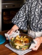 pyrex Кръгъл контейнер за храна с капак термоустойчиво стъкло 23 см / 23