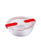 pyrex Кръгъл контейнер за храна с капак топлоустойчиво стъкло 18cm/1L - P