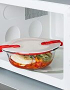 pyrex Кръгъл контейнер за храна с капак топлоустойчиво стъкло 23cm/2.3L -