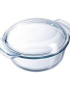 pyrex Кръгла купа с капак изработена от термоустойчиво стъкло 35 л + 14