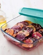 pyrex Квадратен контейнер за храна с капак термоустойчиво стъкло 25x22 см