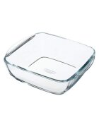 pyrex Квадратен контейнер за храна с капак топлоустойчиво стъкло 25x22cm/